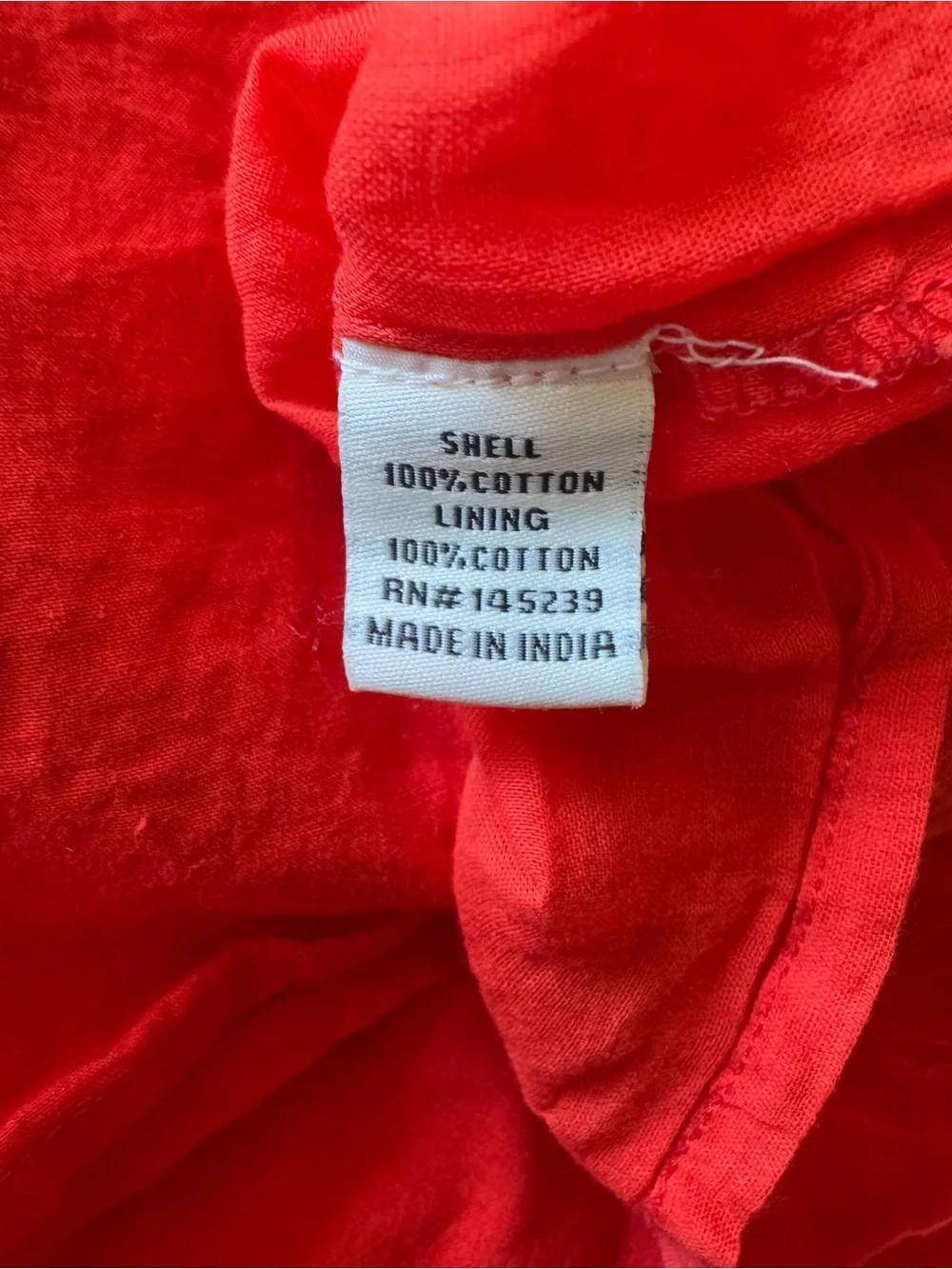Sim & Sam Red Cotton Maxi Skirt Large